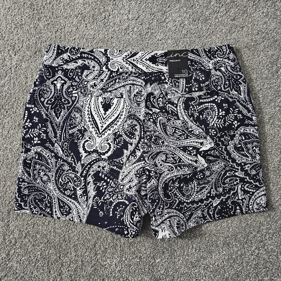 INC international concepts SHORTS printed REGULAR FIT blue/white SPANDEX - Picture 6 of 8